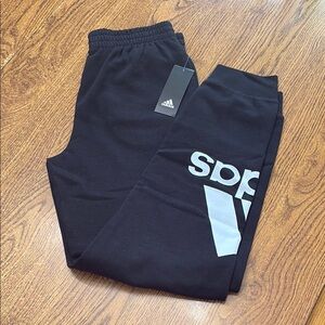 Adidas Black Jogger Sweatpants with Elastic Cuffs